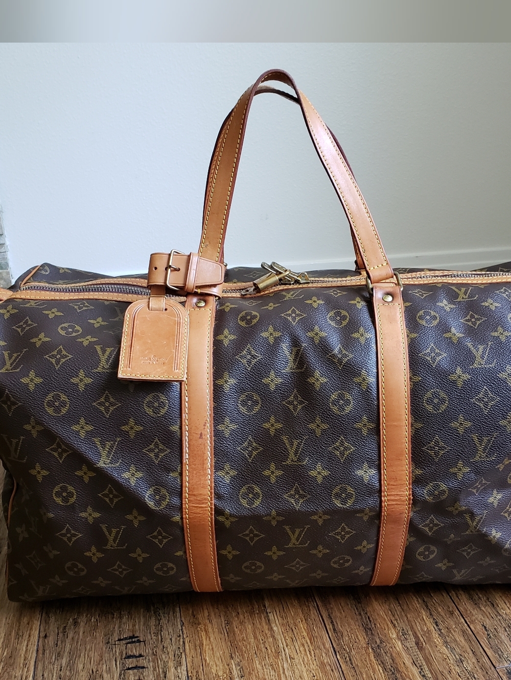 💖100% Authentic Vintage LOUIS VUITTON Monogram Sac Souple 55 *FREE Tag/Lock/Key - Picture 16 of 16